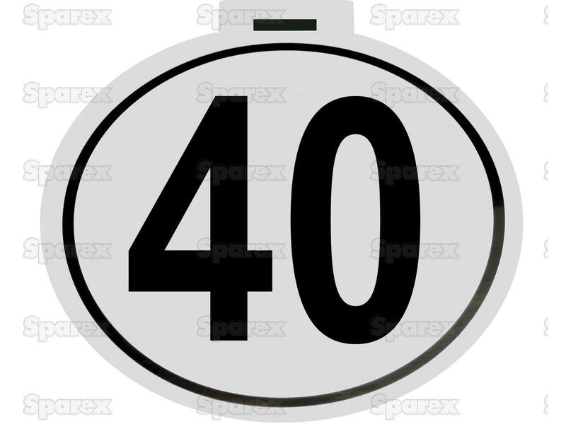 SINAL 40KM/H (AUTOCOLANTE) - EMBALAGEM NEUTRA