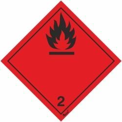 AUTOCOLANTE GASES INFLAMÁVEIS (Nº2) - EMBALAGEM NEUTRA